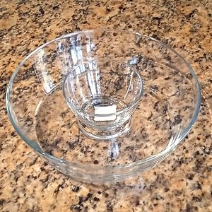 Luigi Bormioli Chip N Dip Bowl. Made In Italy. Never Been Used. Excellent Cond.